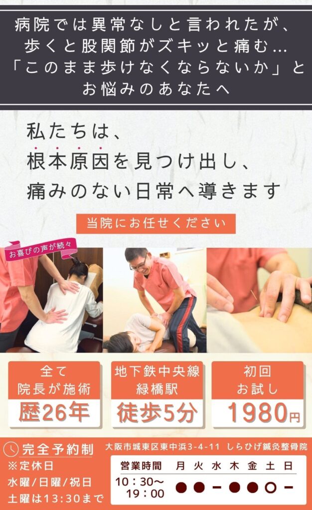 股関節痛　整体