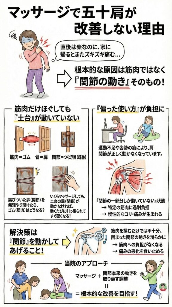 五十肩がマッサージで良くならない理由