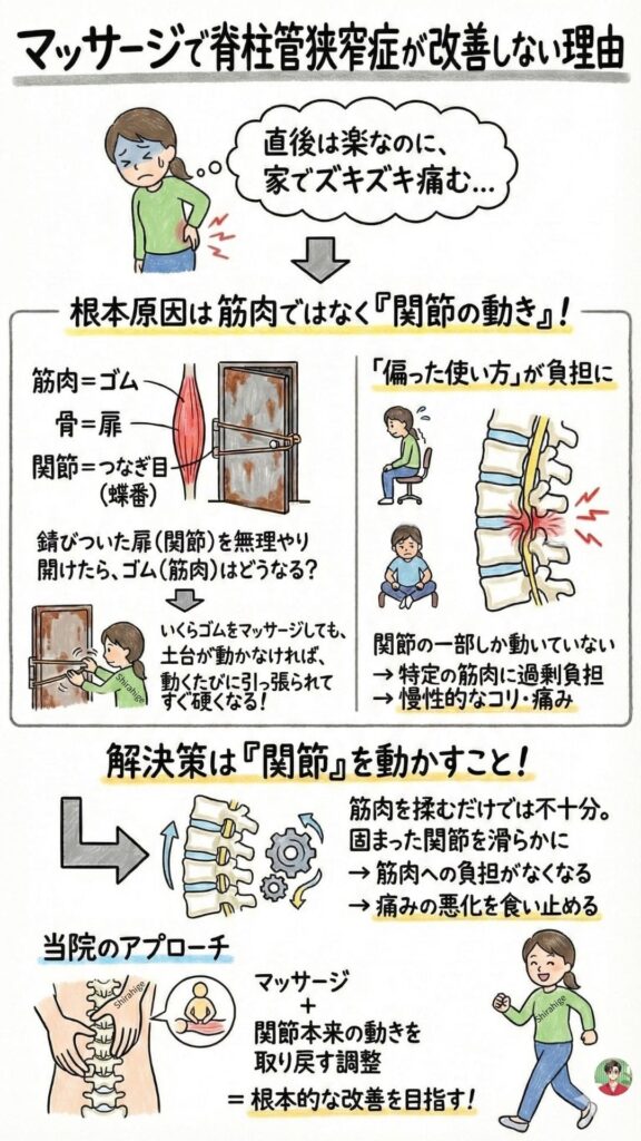 脊柱管狭窄症がマッサージで良くならない理由