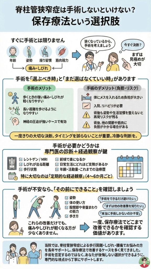 脊柱管狭窄症手術なし