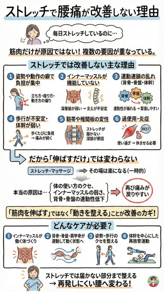 腰痛　ストレッチで改善しない理由