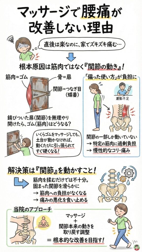 腰痛　マッサージで良くならない