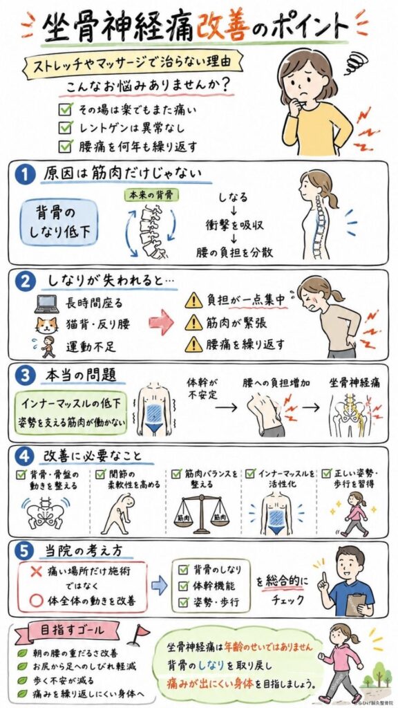 坐骨神経痛改善のポイント