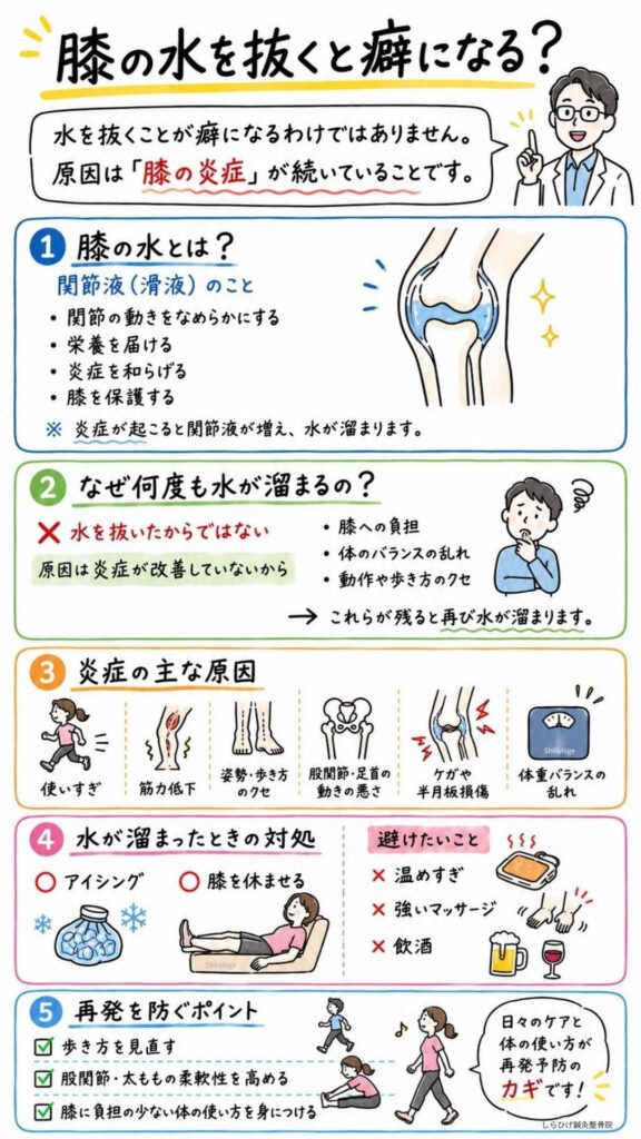 膝の水は癖になる