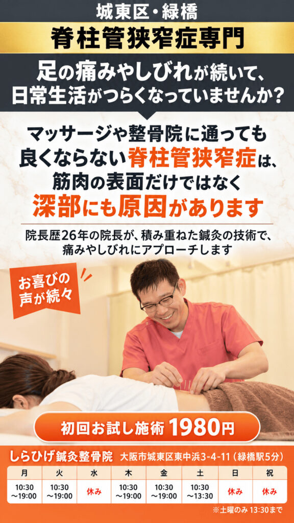 脊柱管狭窄症　鍼灸
