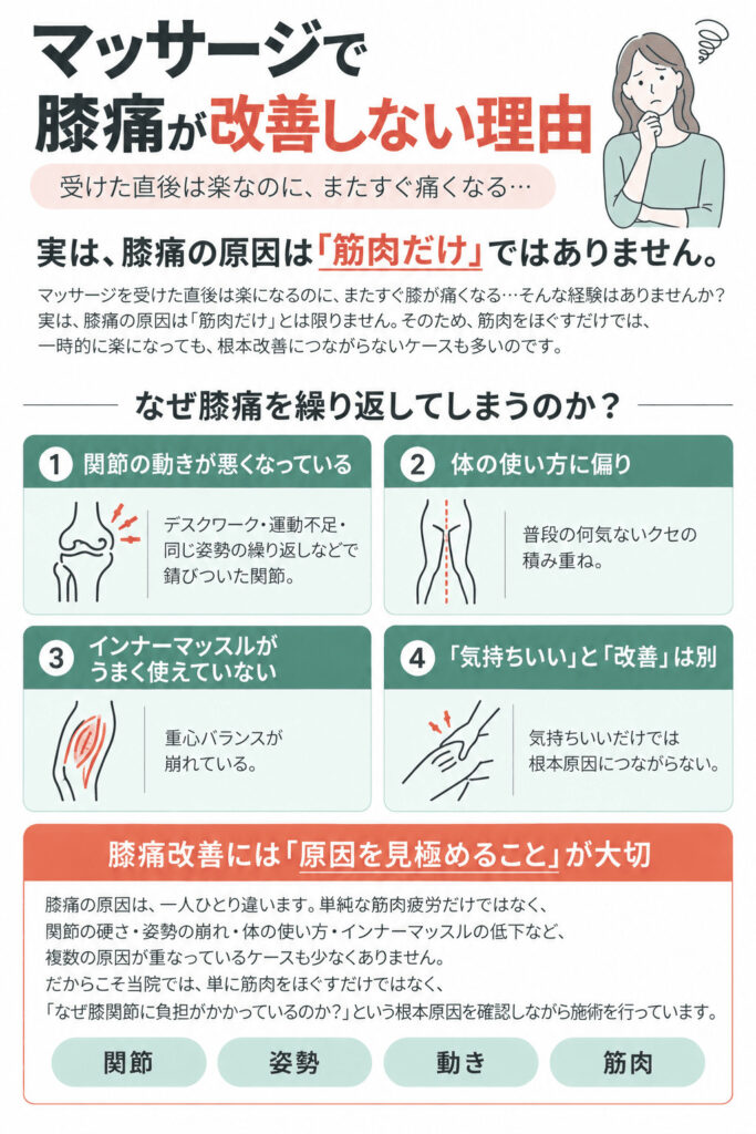 膝痛マッサージ良くならない